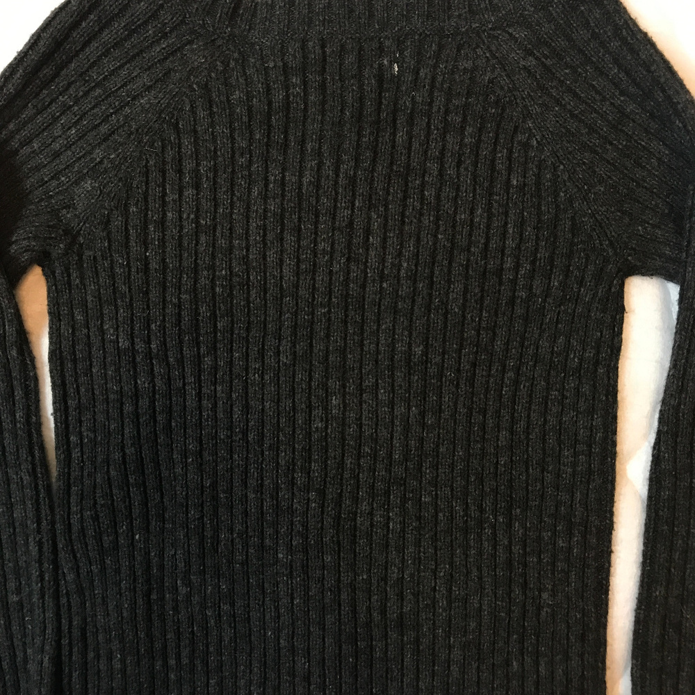 Wool blend Gray Cable Cardigan - Picture 7 of 8
